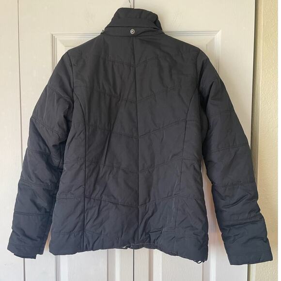 Columbia Mid Weight Black Puffer Jacket with Drawstring Waist • Size L 🗣 - Picture 3 of 8